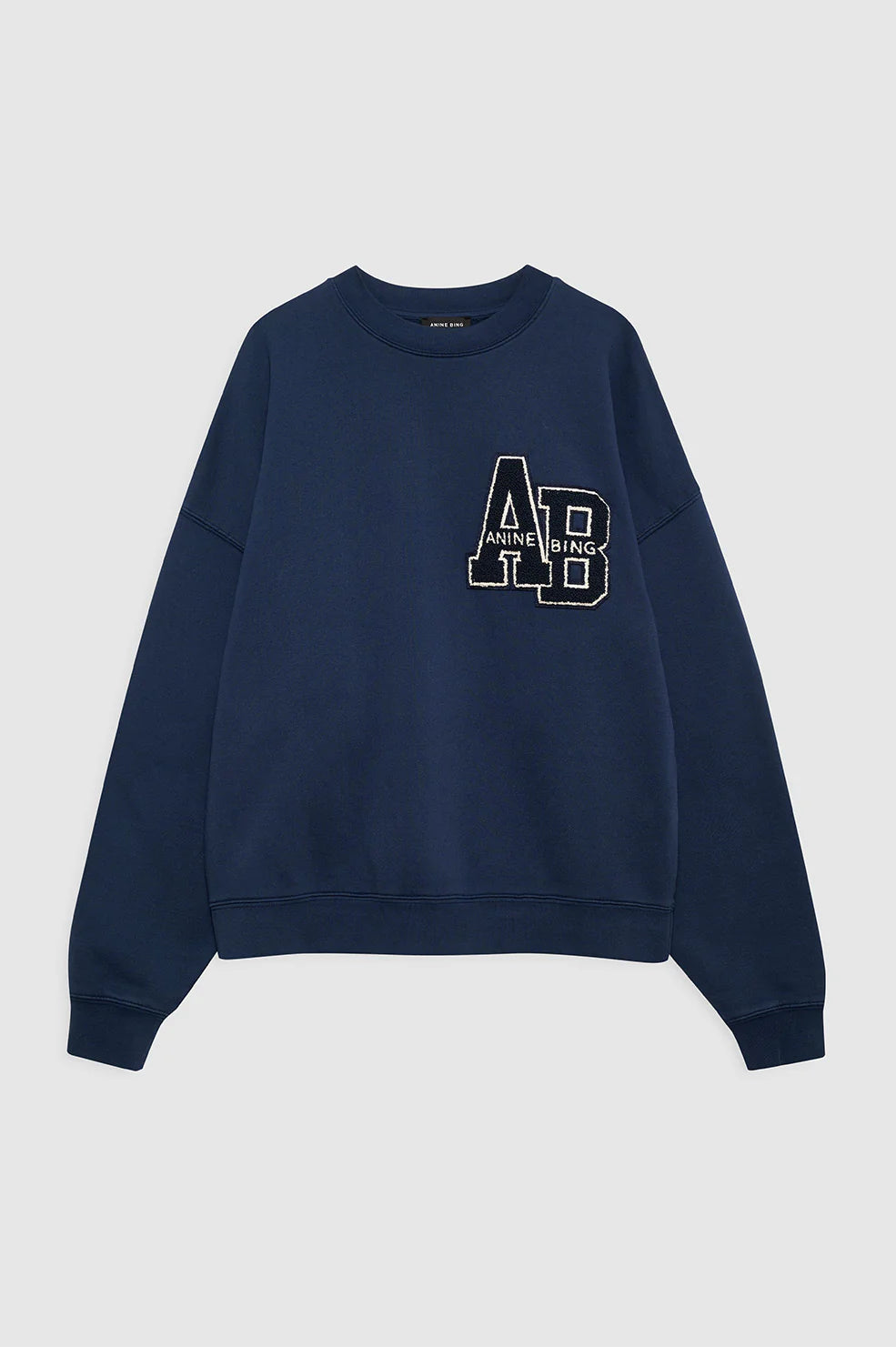 Anine Bing Miles Oversized Sweatshirt Letterman - Washed Navy