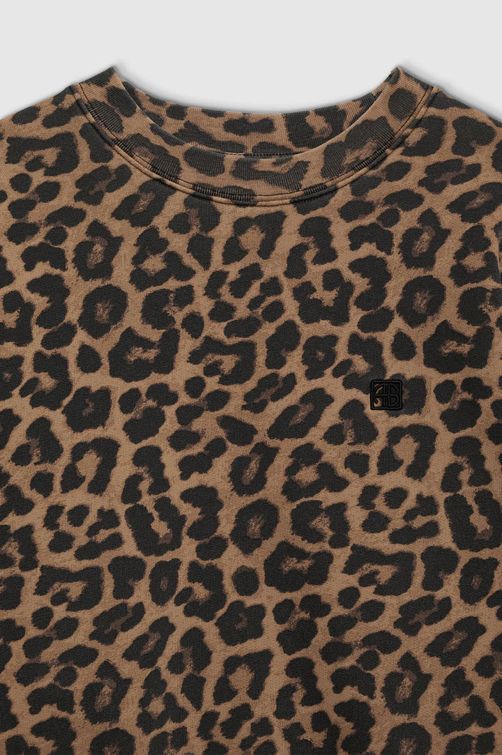 Anine Bing Miles Sweatshirt Brown Leopard