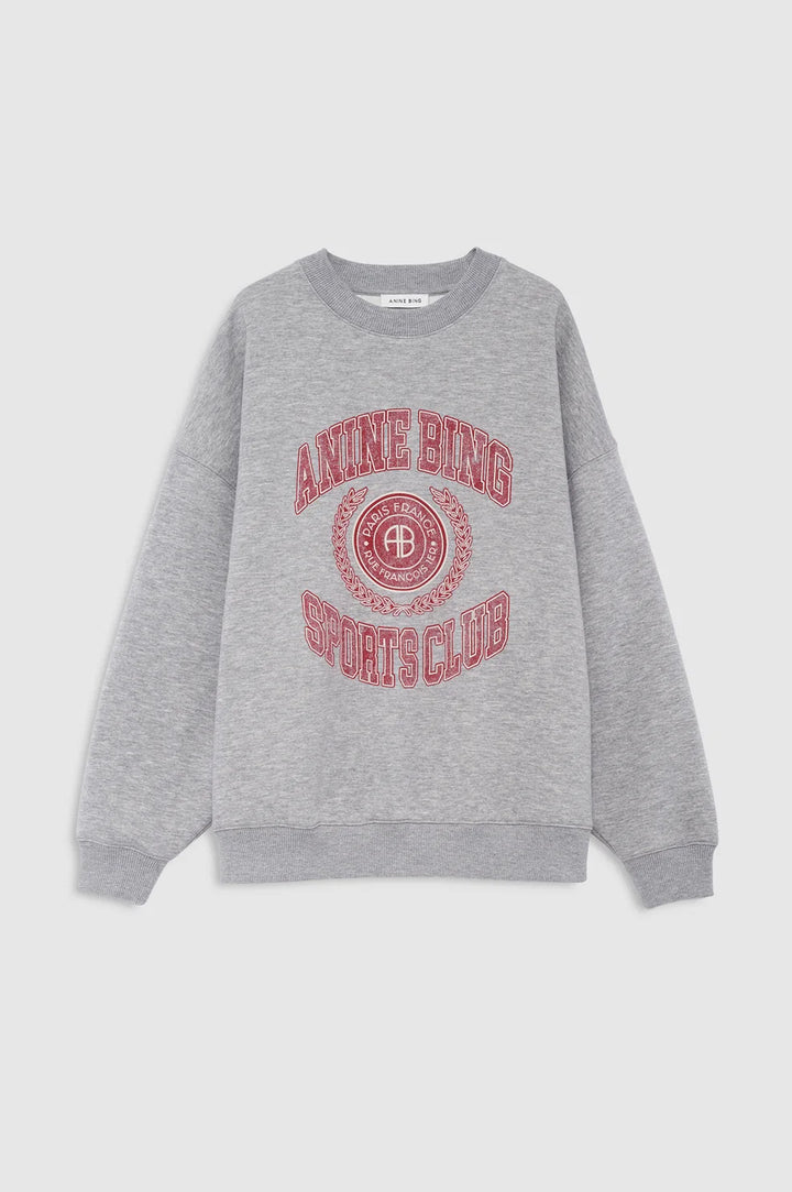 Anine Bing Miles Collegiate Sweatshirt-Grey