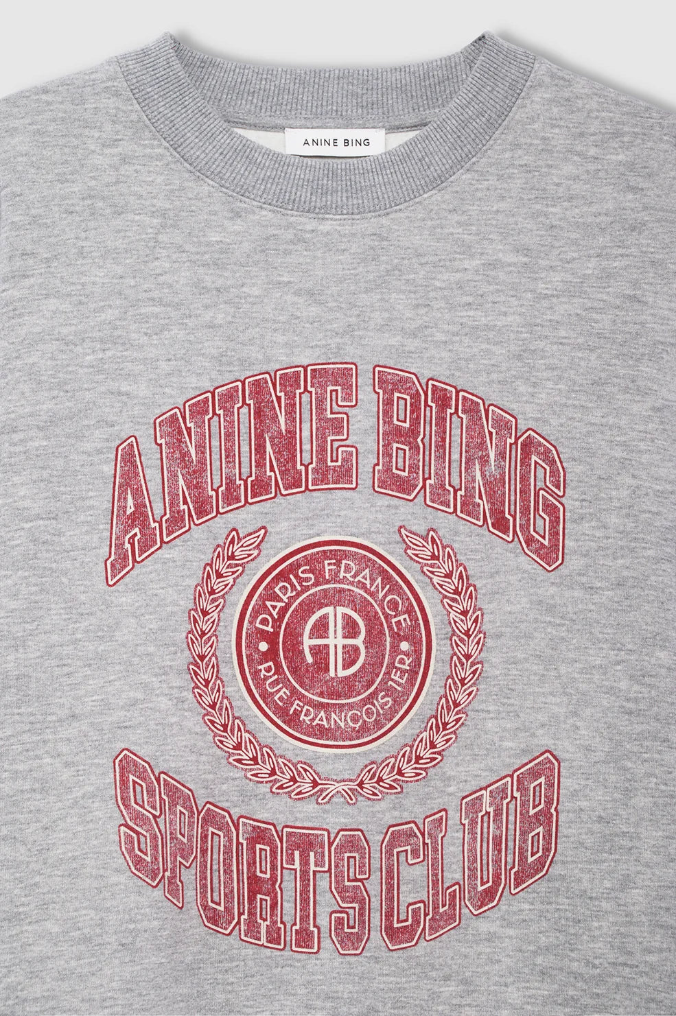 Anine Bing Miles Collegiate Sweatshirt-Grey