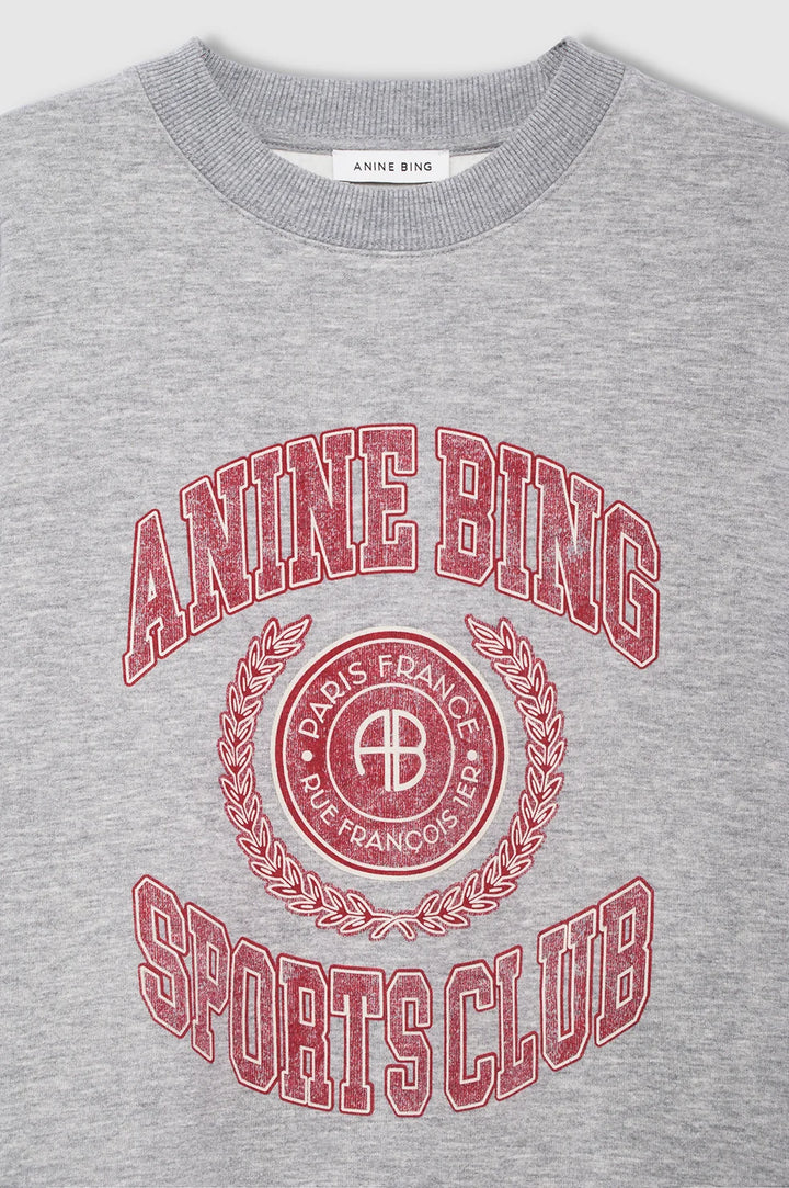 Anine Bing Miles Collegiate Sweatshirt-Grey