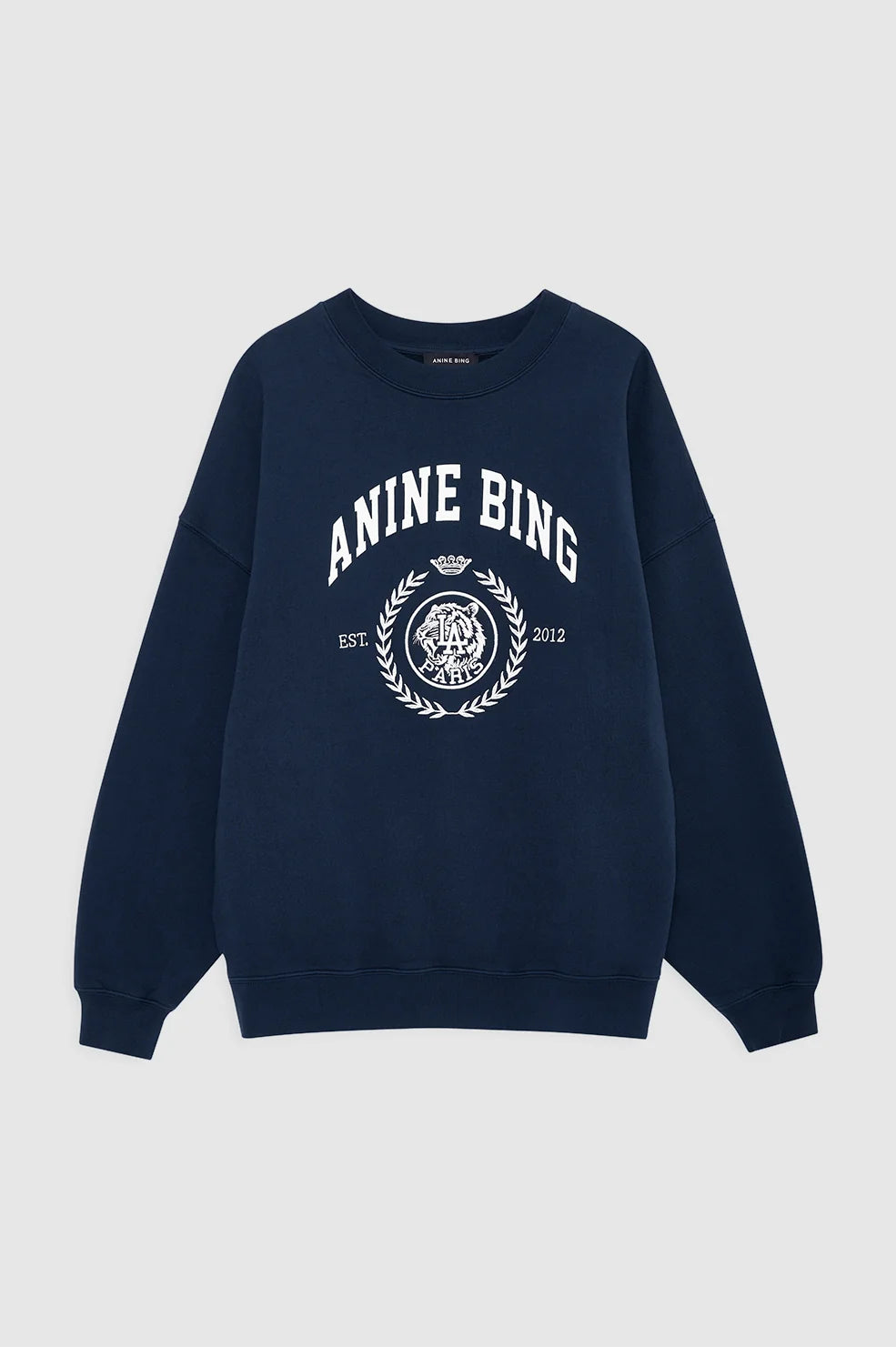 Anine Bing Miles Collegiate Sweatshirt- Navy