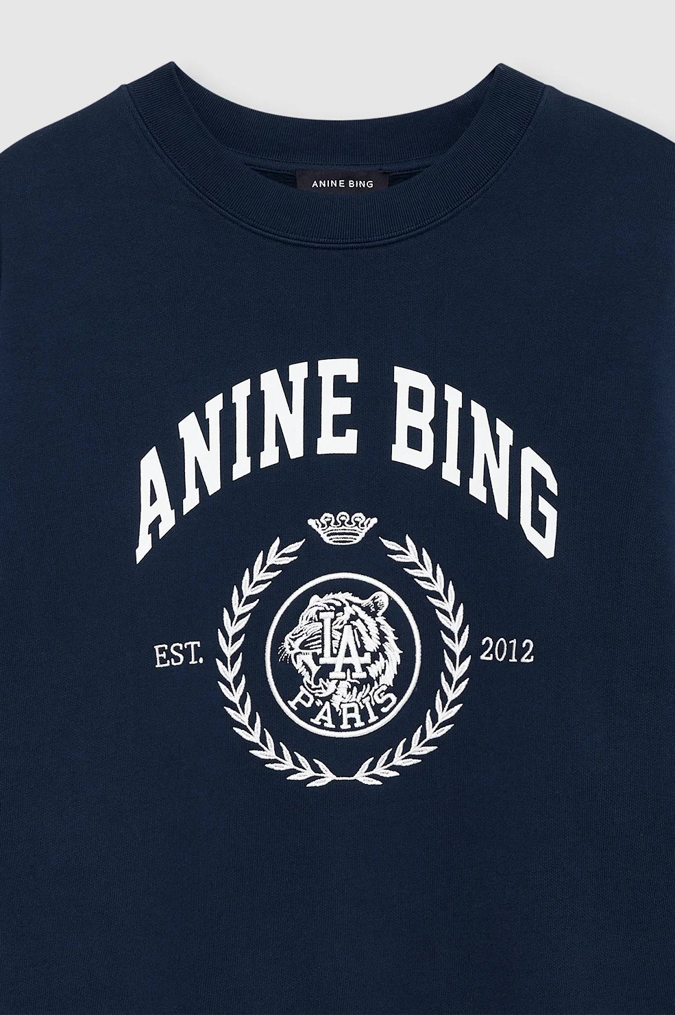 Anine Bing Miles Collegiate Sweatshirt- Navy