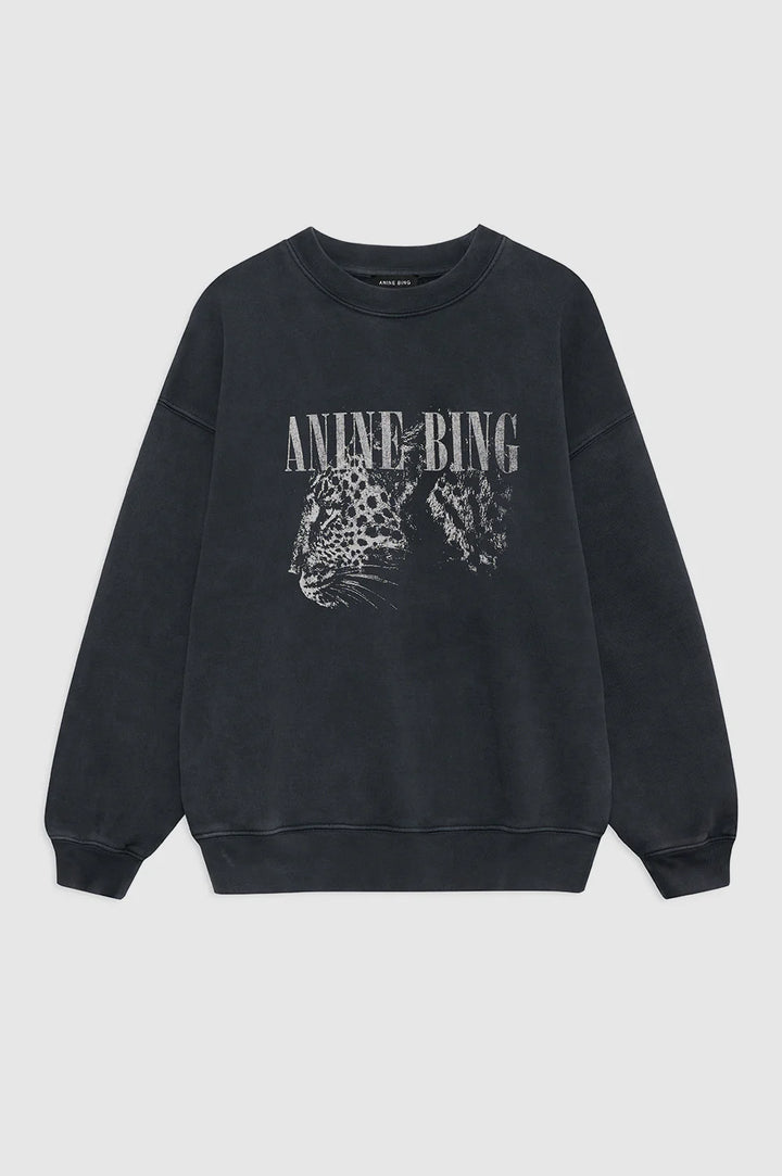 Anine Bing Spencer Sweatshirt Leopard