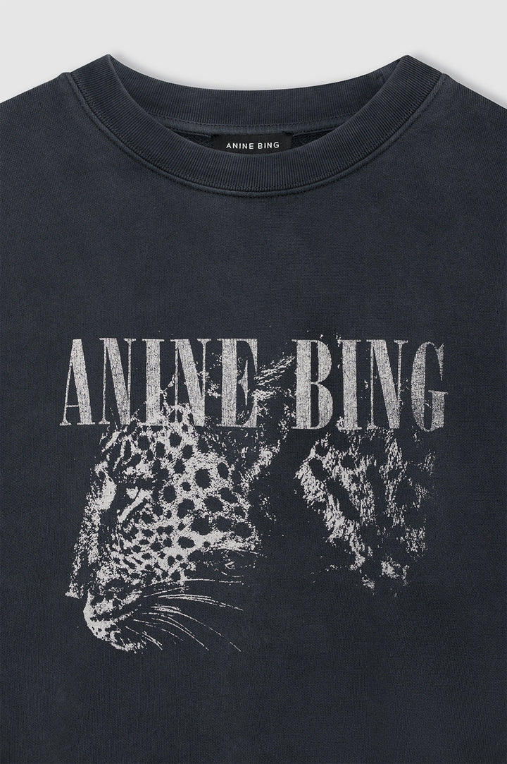 Anine Bing Spencer Sweatshirt Leopard