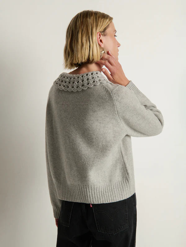 Nation LA Addie Cardigan Heather Grey