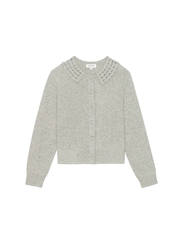 Nation LA Addie Cardigan Heather Grey