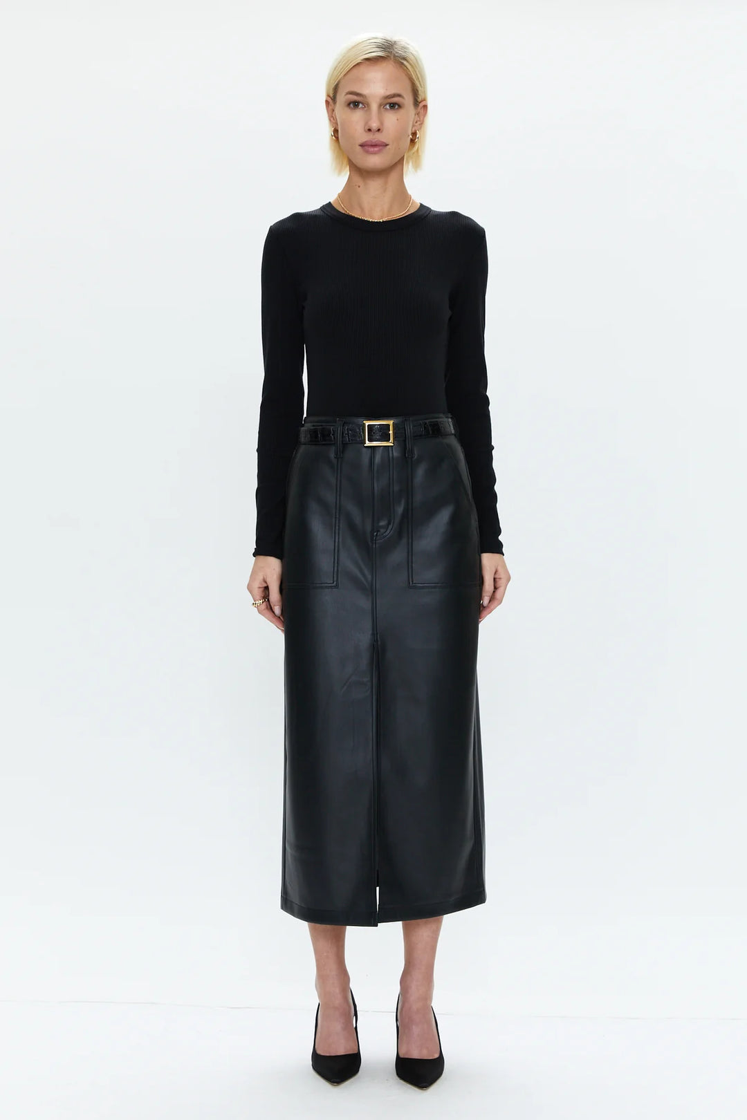 Pistola Alice Utility Midi Skirt - Slate Black