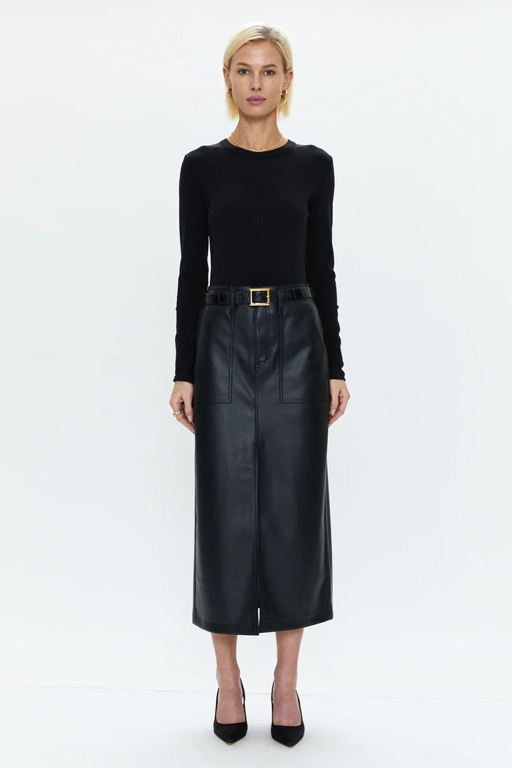 Pistola Alice Utility Midi Skirt - Slate Black