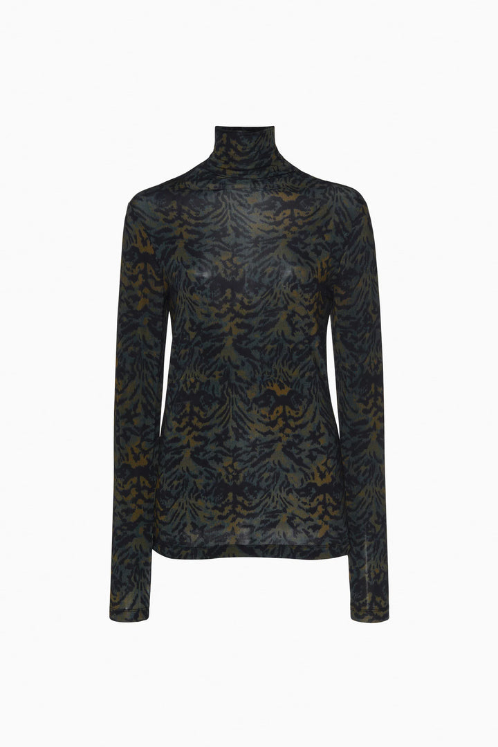Ulla Johnson Aurelia Jersey Long Sleeve Turtleneck Top