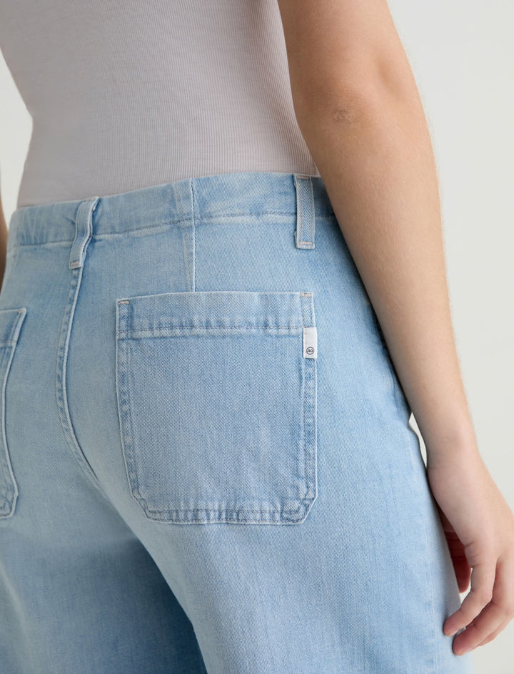 AG Stella Mid Rise wide Leg Palazzo Cinched Jeans