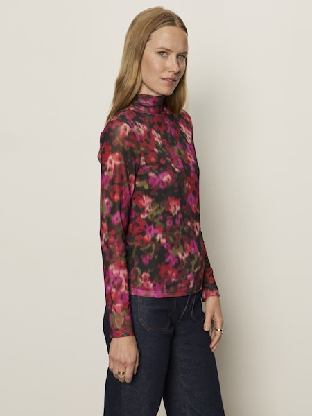 Sanctuary Mesh Mock Top Berry Glow