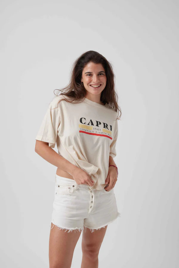 Sunny Somewhere Capri Boyrfriend Tee