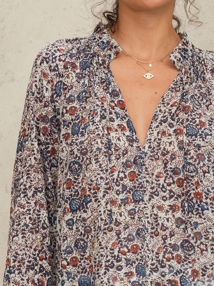 M.A.B.E Cass Print Long Sleeve Top