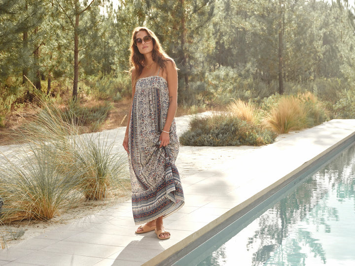 M.A.B.E Cass Print Maxi Dress