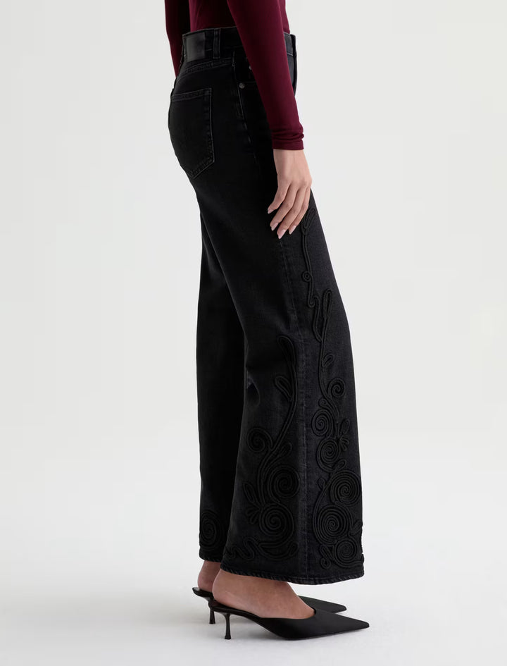 AG Saige Wide Leg Cropped Jean - Bebop