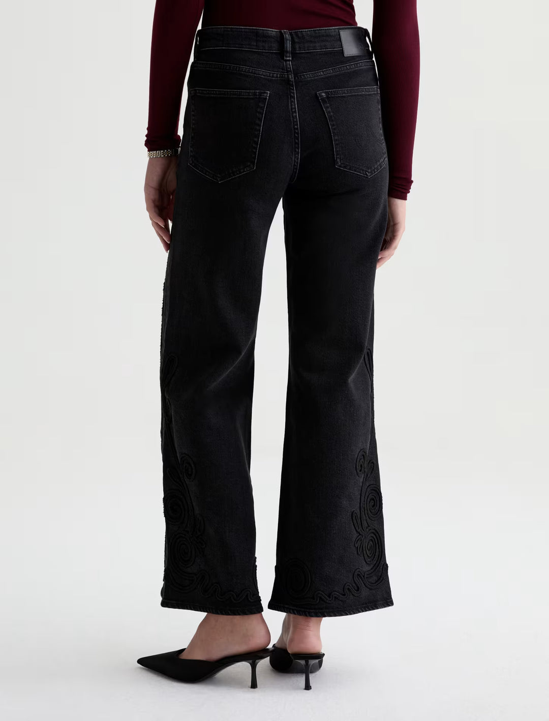 AG Saige Wide Leg Cropped Jean - Bebop