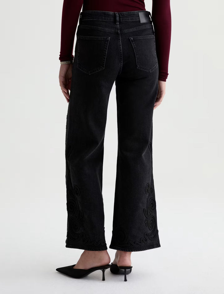 AG Saige Wide Leg Cropped Jean - Bebop