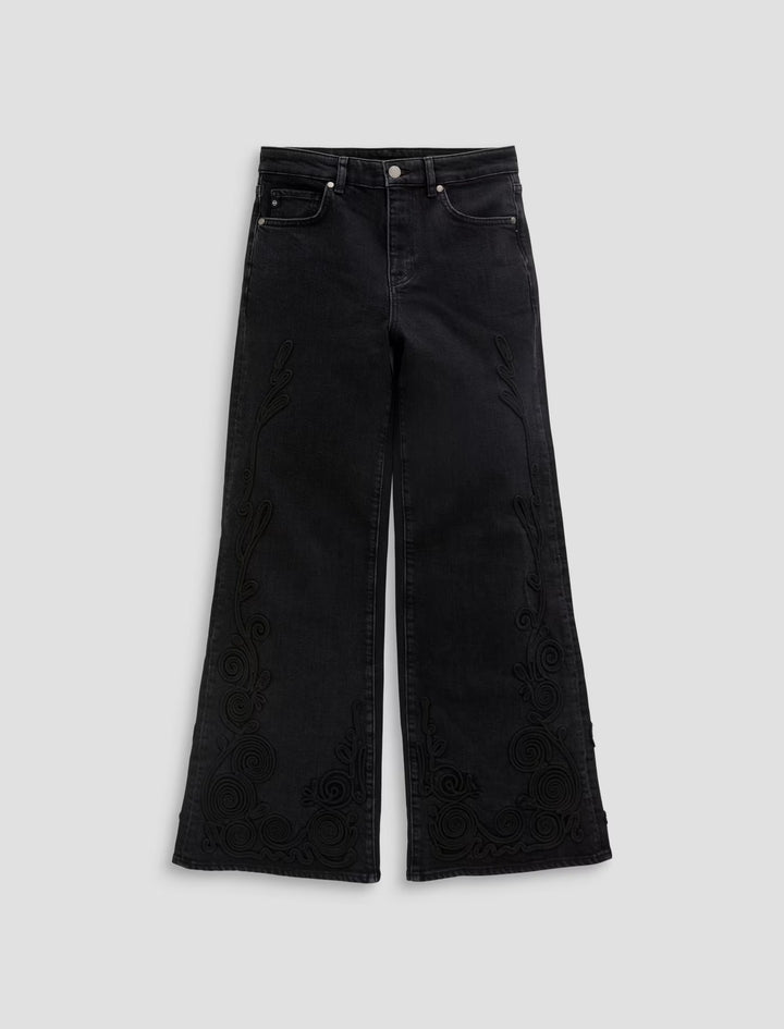 AG Saige Wide Leg Cropped Jean - Bebop