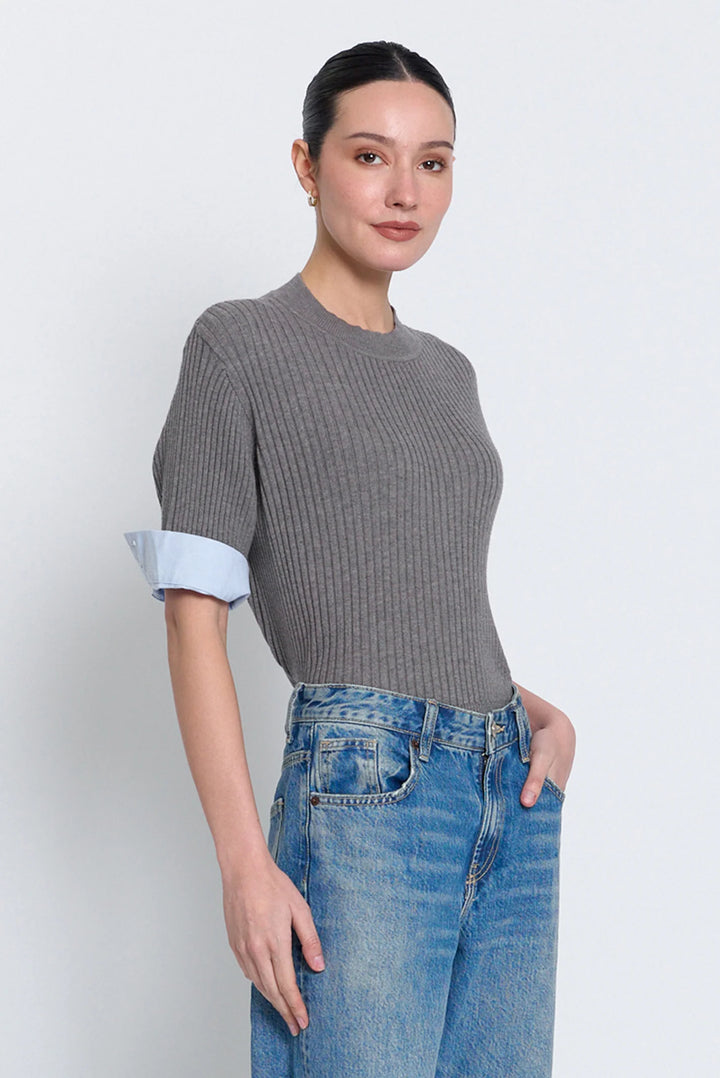 Central Park West Sienna Shirt Cuff Sweaetr