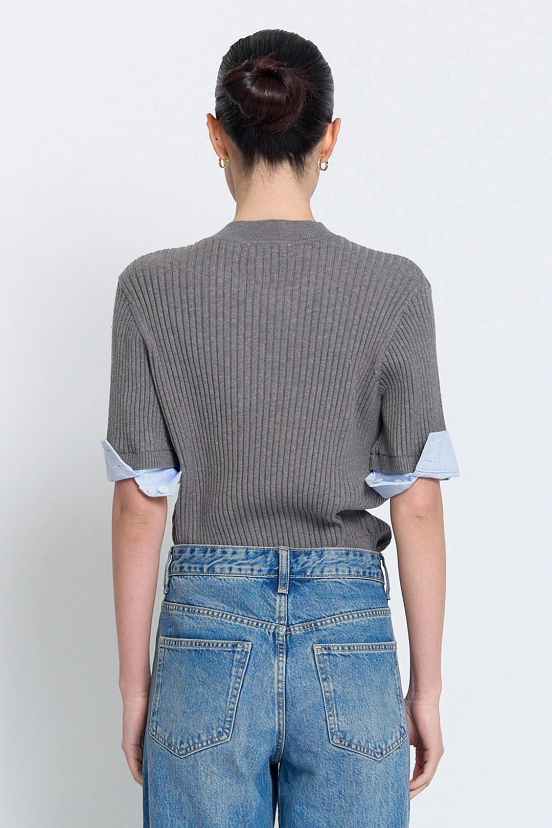 Central Park West Sienna Shirt Cuff Sweaetr