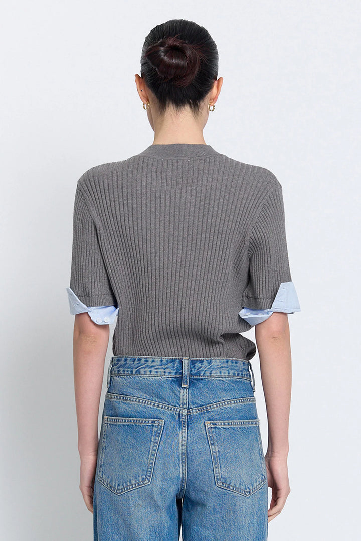 Central Park West Sienna Shirt Cuff Sweaetr