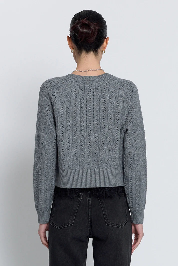 Central Park West Scarlet Lace Trim Cardigan