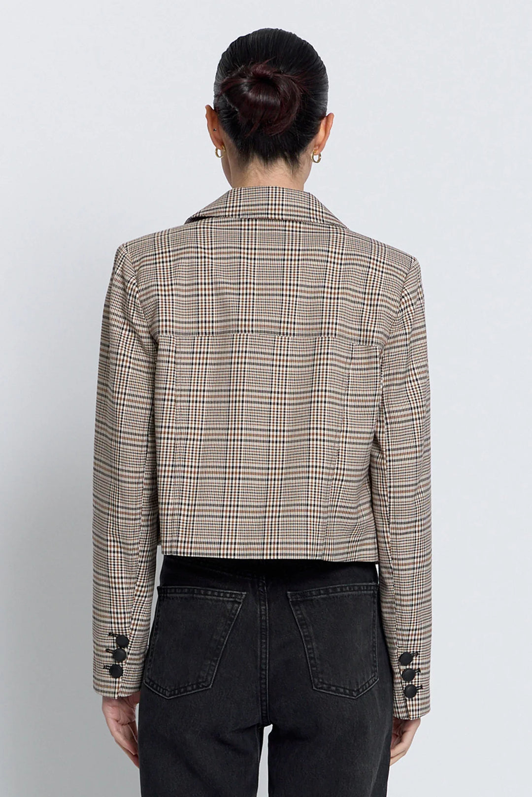 Central Park West Sienna Cropped Brown Blazer