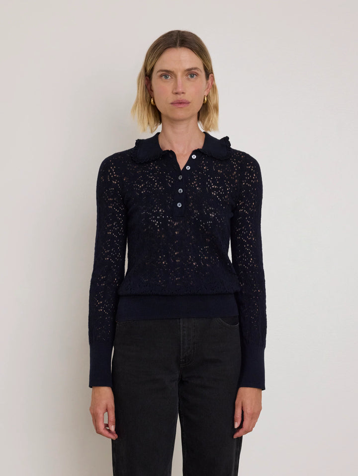Nation Chloe Lace Sweater - Night Sky