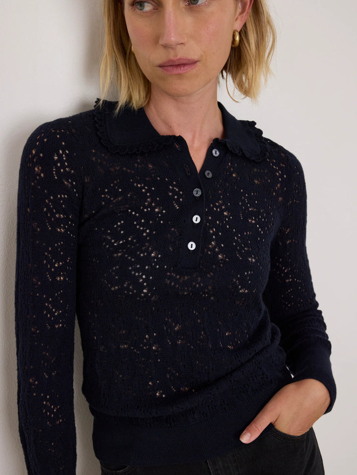 Nation Chloe Lace Sweater - Night Sky