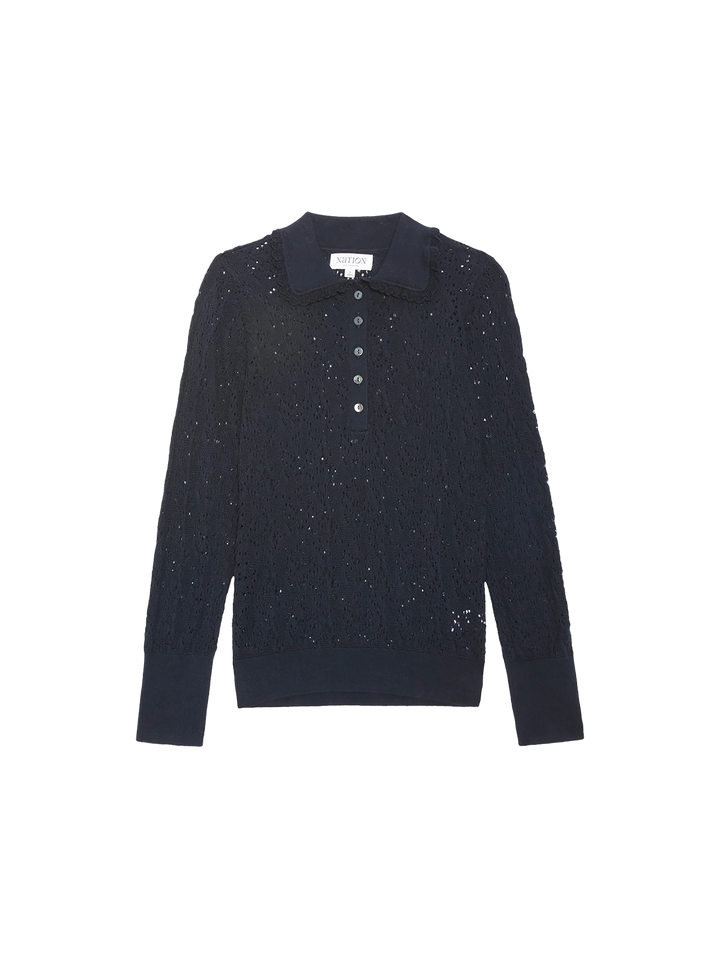 Nation Chloe Lace Sweater - Night Sky