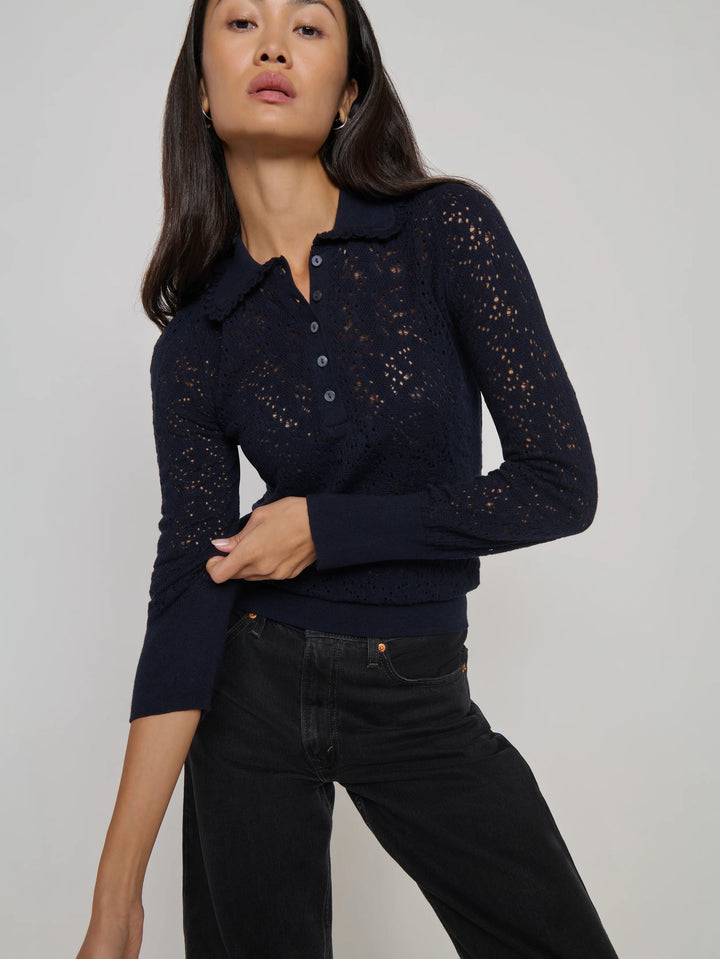 Nation Chloe Lace Sweater - Night Sky