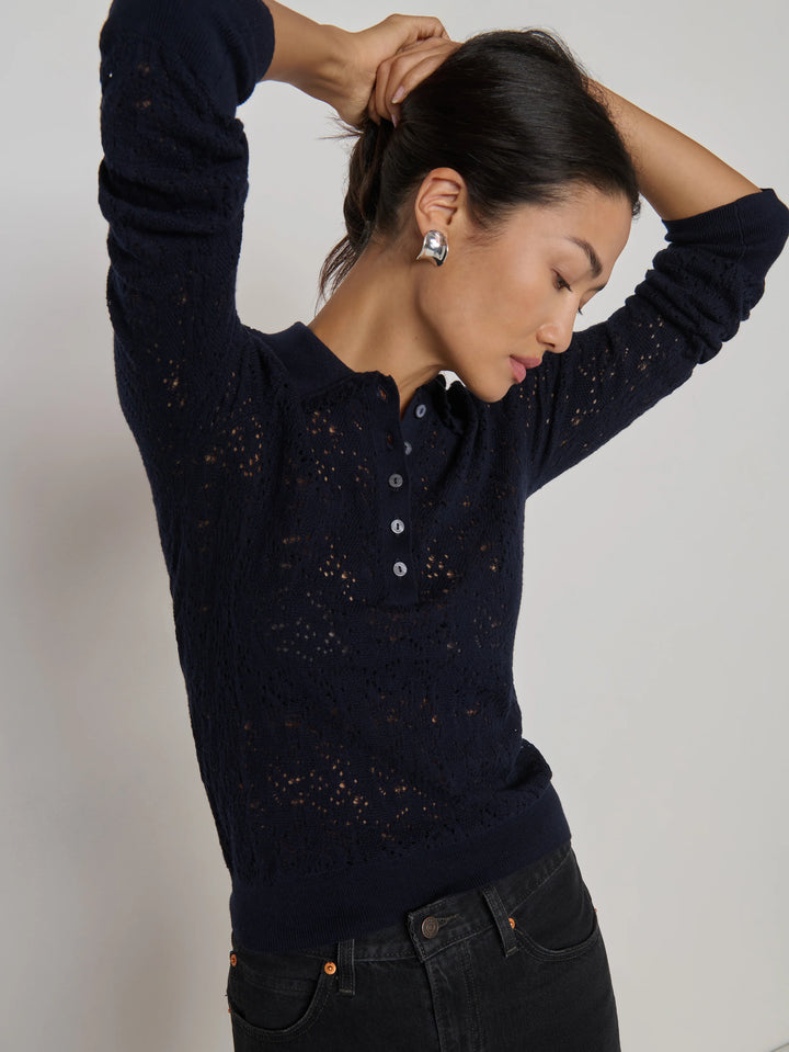 Nation Chloe Lace Sweater - Night Sky
