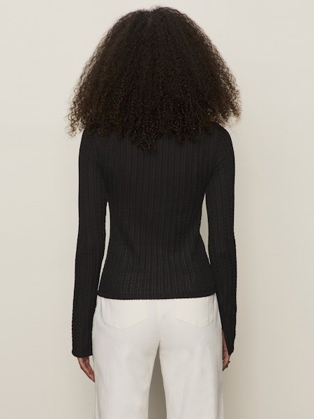 Sanctuary Long Sleeve Boatneck Textured Top