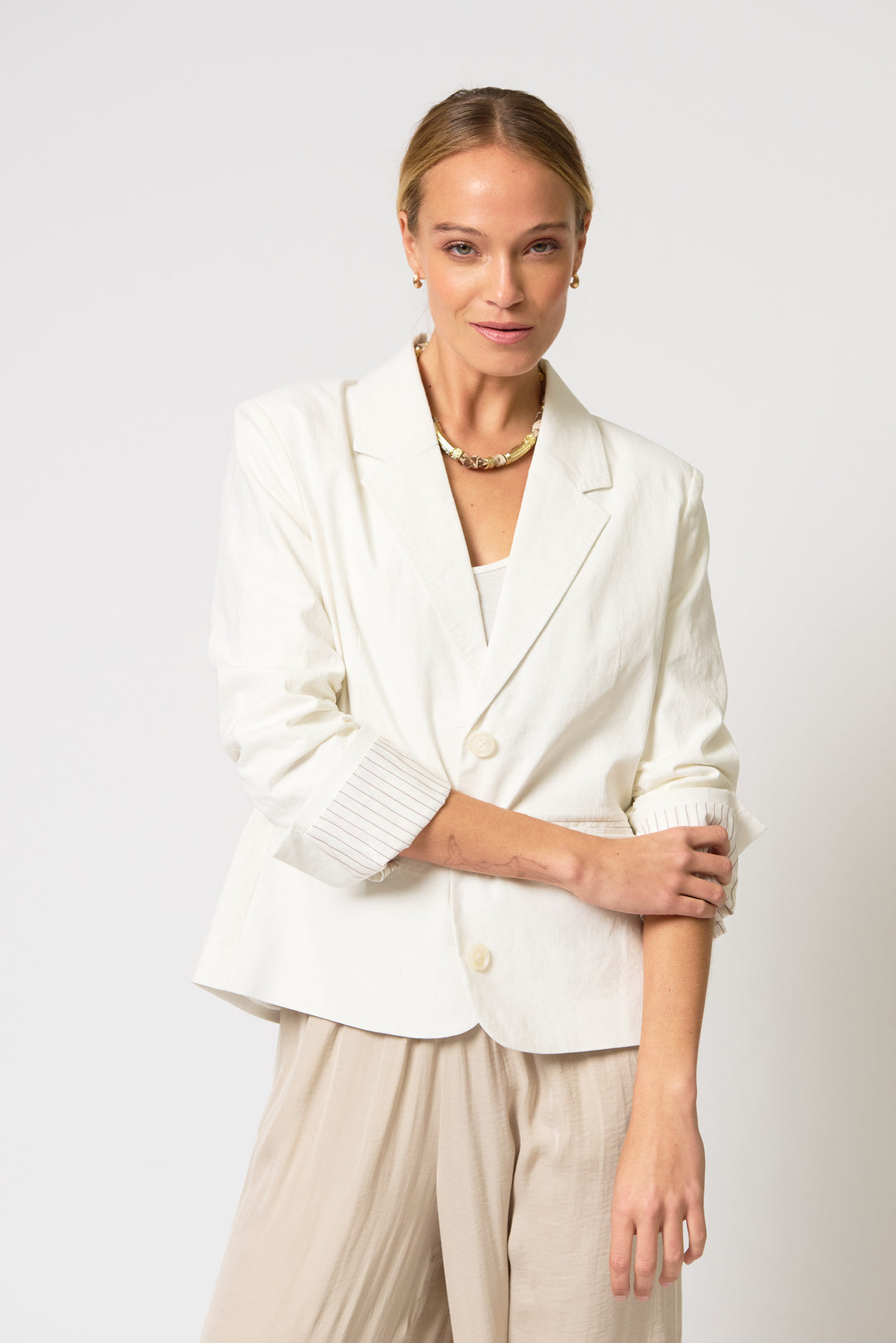 Central Park West EmberScrunch Sleeve Blazer