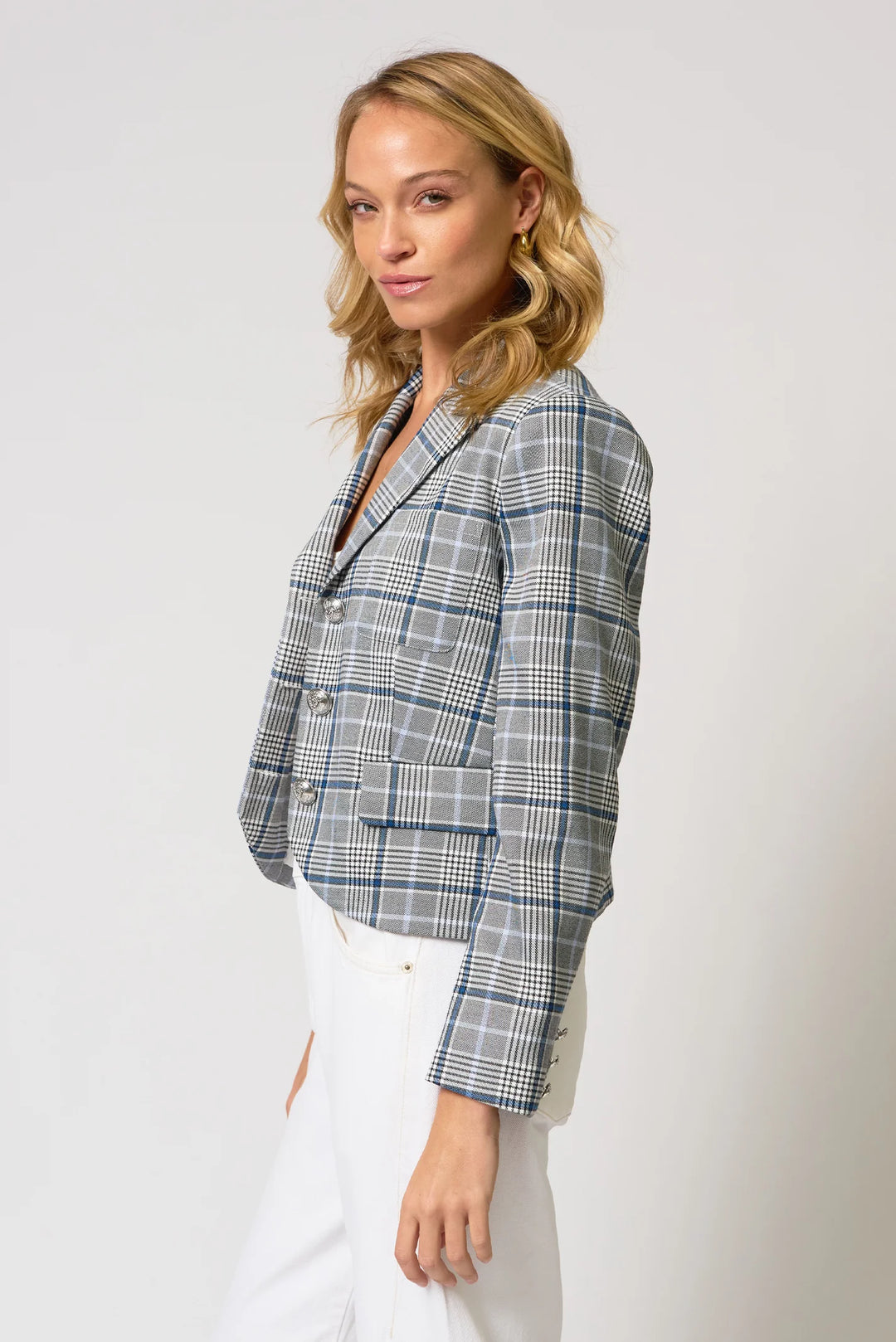 Central Park West Paulie Plaid Blazer