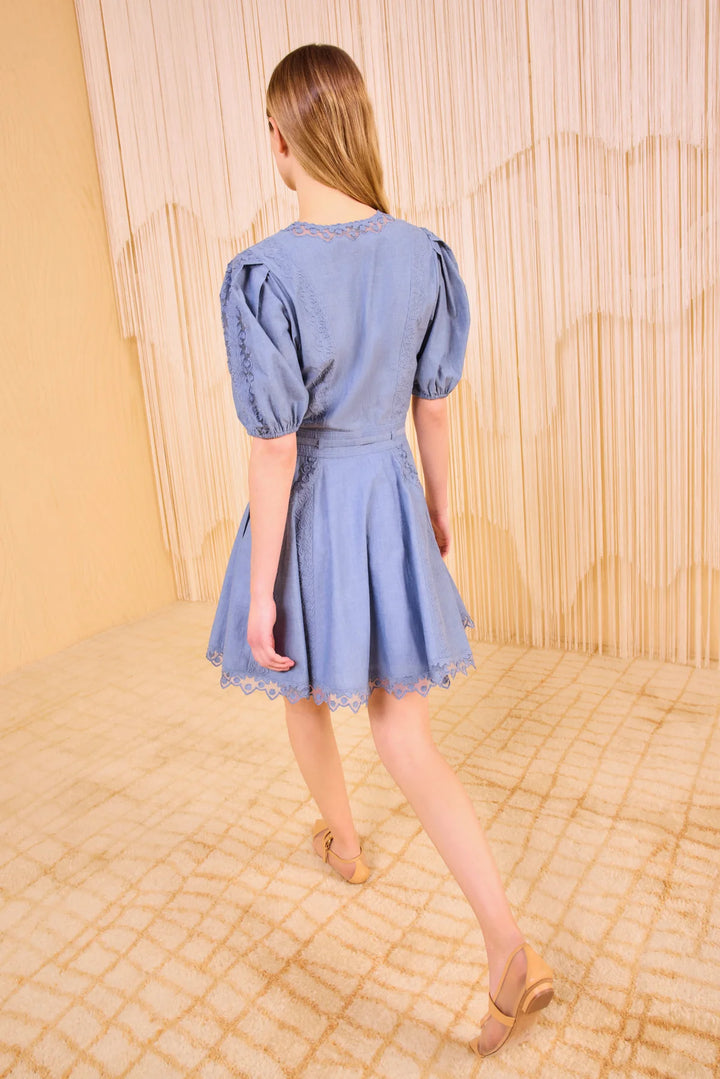 Ulla Johnson Camila Short Sleeve Mini Dress