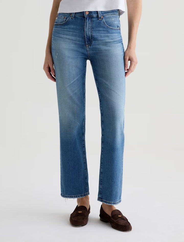Ag Brinley Mid-Rise Straight Jeans - 16 Years Soaring