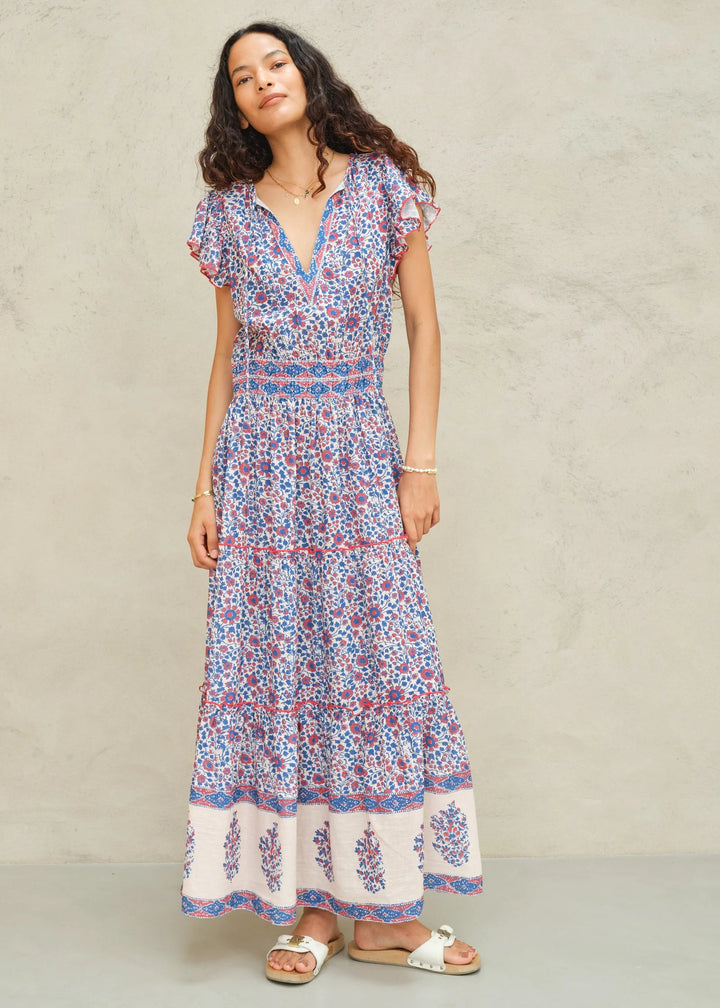 M.A.B.E Della Print Maxi Dress