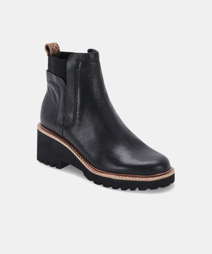 Dolce Vita Huey H2O Waterproof Boots- Black Leather