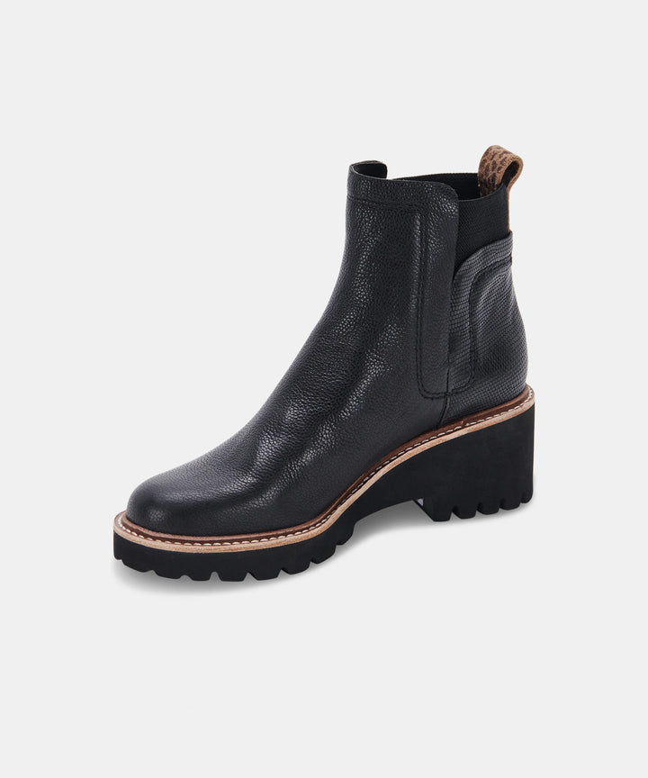 Dolce Vita Huey H2O Waterproof Boots- Black Leather