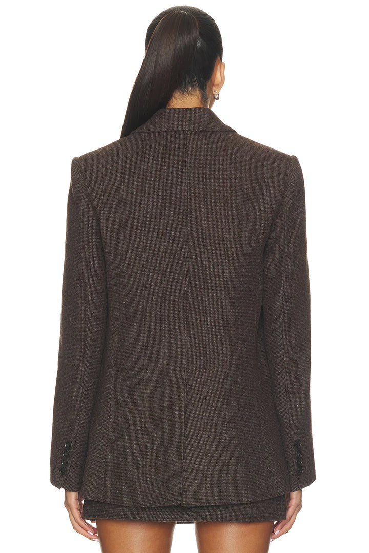 Elodie Perrin wool blend blazer -Brown