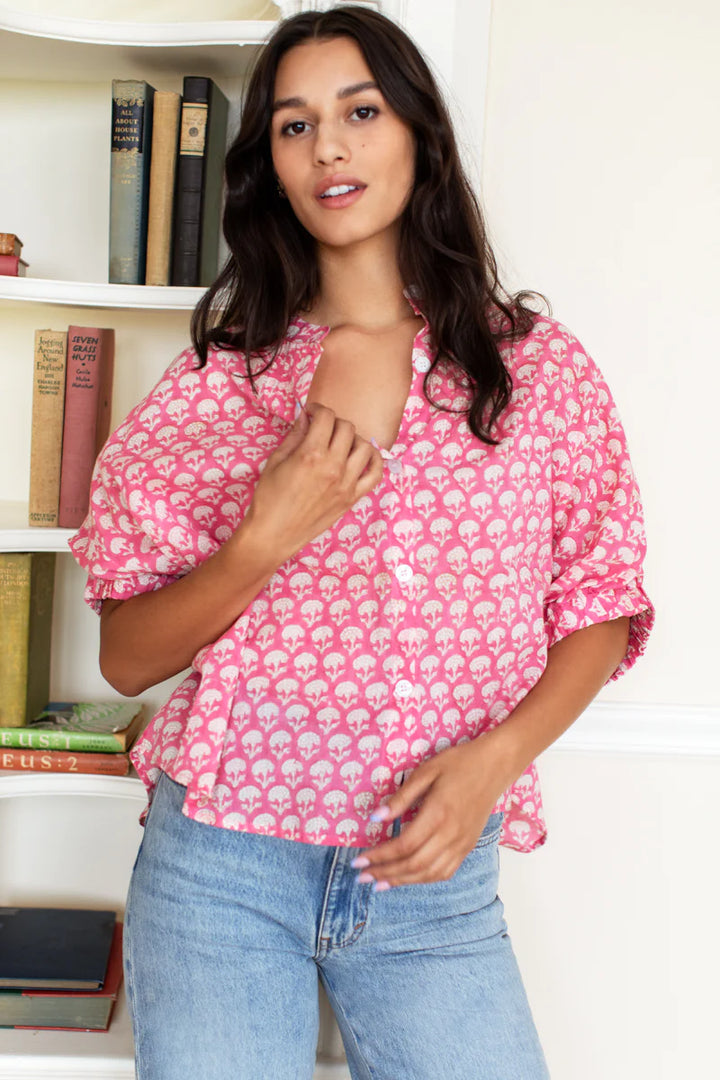 Emerson Fry Mandarin Collar Top