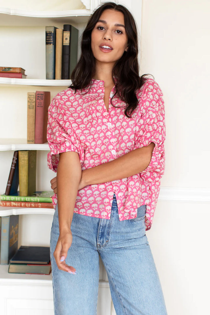 Emerson Fry Mandarin Collar Top