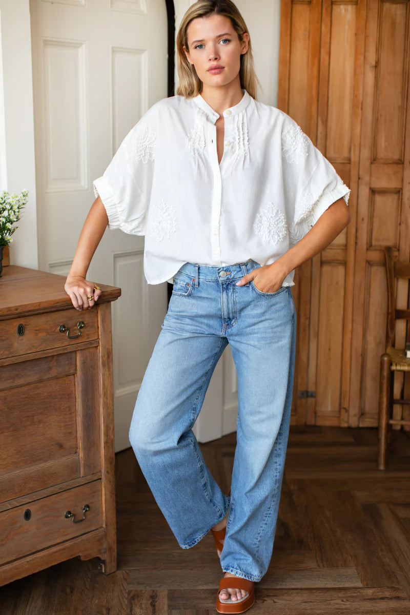 Emerson Fry Mandarin Collar Top