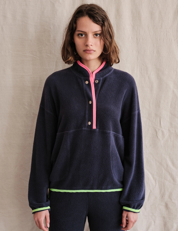 Sundry Faux Sherpa 90s Sweatshirt