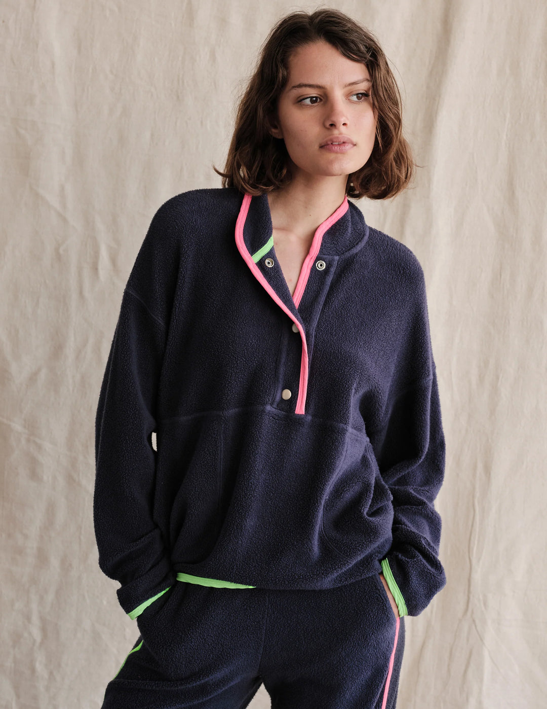 Sundry Faux Sherpa 90s Sweatshirt