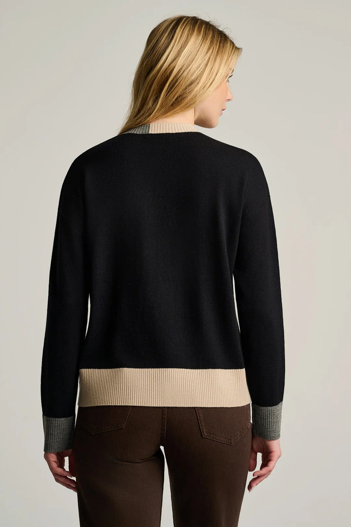 Lisa Todd BOLD BLOCK COTTON CASHMERE SWEATER