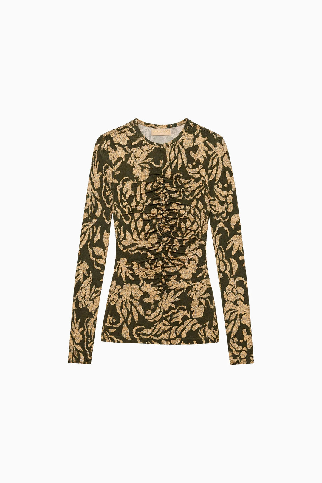 Ulla Johnson Asha LS Jersey Top Khaki