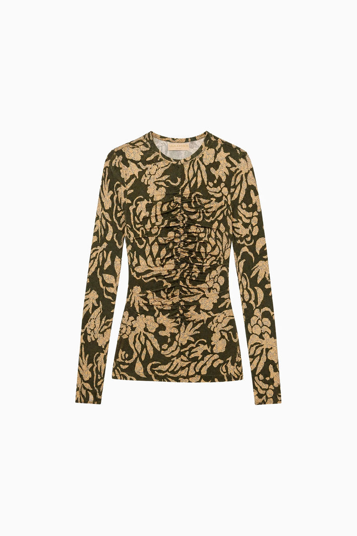 Ulla Johnson Asha LS Jersey Top Khaki